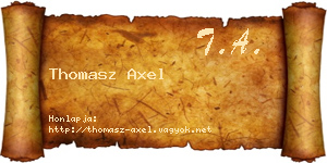 Thomasz Axel névjegykártya